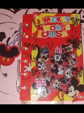 Mickey Mouse A7 Size Acrylic Shaker Notebook With Paper